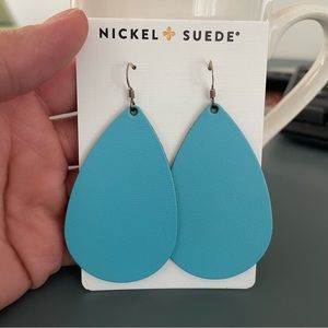 Nickel & Suede Leather Earrings